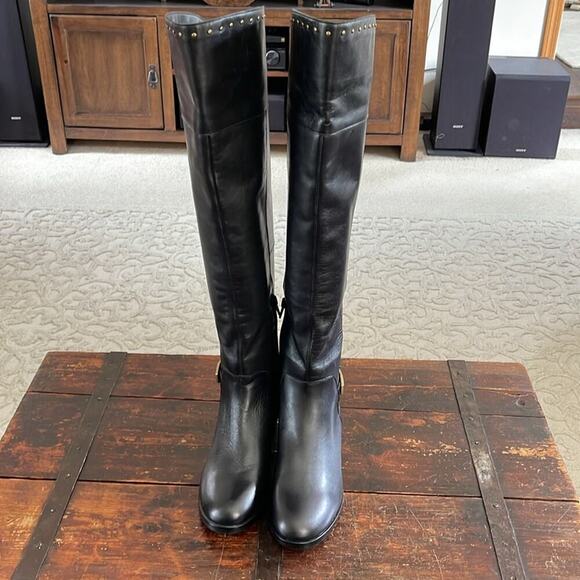 Gibson Latimer Black Leather Studded Over The Knee Boots Size 6 NWOT - Picture 4 of 8